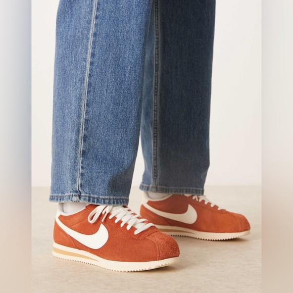 NWOT Nike Cortez Suede Sneakers in Orange and White (Never worn, brand new) - Picture 1 of 10